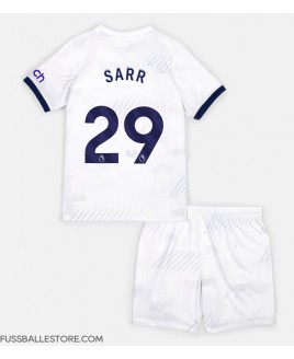 Günstige Tottenham Hotspur Pape Matar Sarr #29 Heimtrikotsatz Kinder 2023-24 Kurzarm (+ Kurze Hosen)